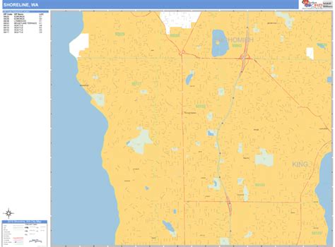 Shoreline Washington 5 Digit Zip Code Maps Basic