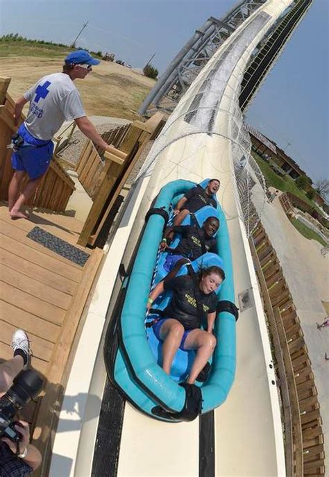 Photo Gallery First Riders Slide Down Verrückt Worlds Tallest Water