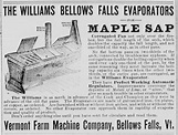 Maple Sap Evaporator Ad 1891 | "The Williams Bellows Falls E… | Flickr