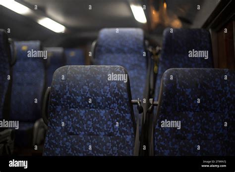 Bus Seating Empty Seats In Transport Stock Photo Alamy