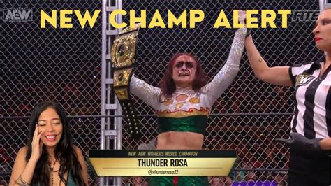 Aew Dynamite Reactions Thunder Rosa Defeats Dr Britt Baker And Becomes