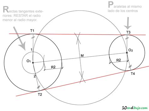 Tangencias Rectas Ext En Dibujo