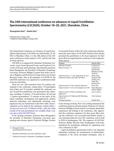 Pdf The Th International Conference On Advances In Liquid