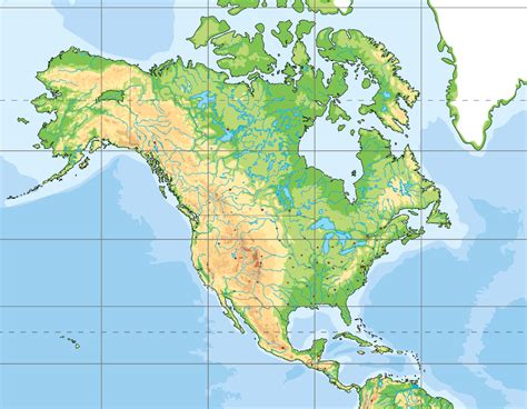 Africa physical features map quiz purposegames. North America physical map (blank) - Map Quiz Game