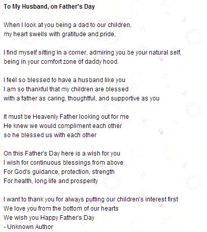 People have invented good modes and. Fathers day poems from wife | Fathers day quotes, Fathers ...