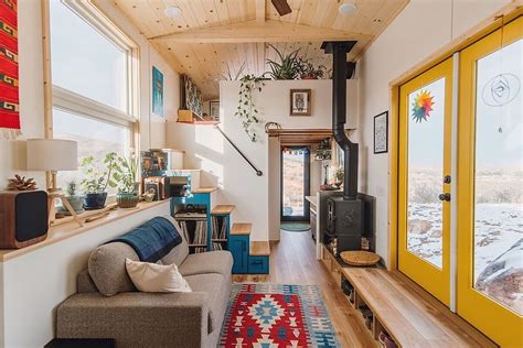 Couples Extra Wide Tiny Home Features Mudroom And Ergonomic Kitchen