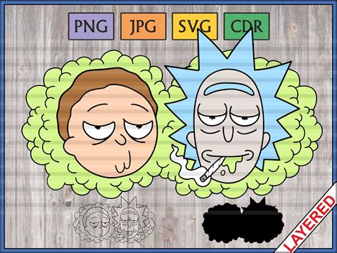 Rick And Morty Svg Png  Cdr Vectors Instant Download Etsy