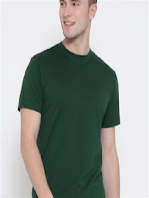 Buy Jockey Men Green Solid Round Neck T Shirt Tshirts For Men 9874455