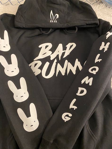 Bad Bunny Hoodie Design Etsy