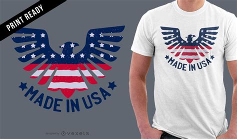 Made In Usa T Shirt Design Vector Download