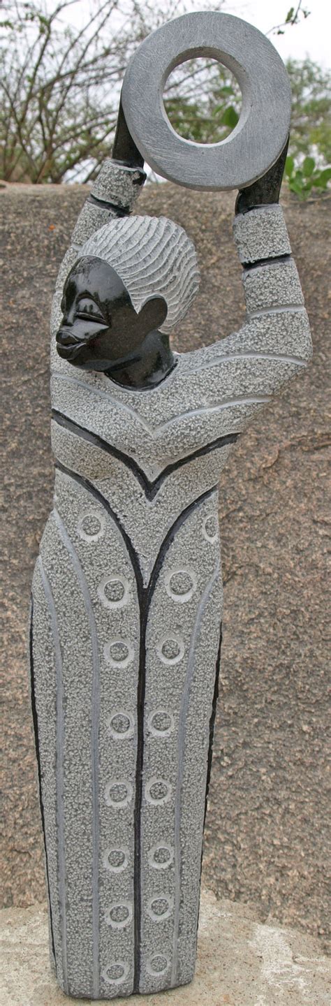 Shona Stone Sculptures Of Zimbabwe Shona Stone Sculpture Tambourine