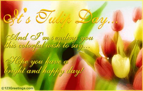 Bright And Happy Free Tulip Day Ecards Greeting Cards 123 Greetings