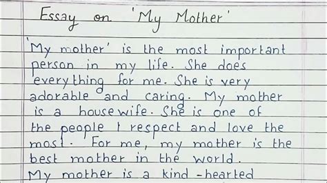 My Mom Essay Descriptive Essay About My Mother