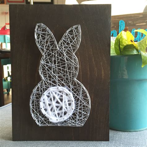 Made To Order String Art Fluffy Bunny Tail Easter Sign