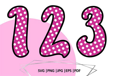Pink Polka Dot Lol Style Numbers Svg 0 9 Graphic By Bazarova · Creative Fabrica