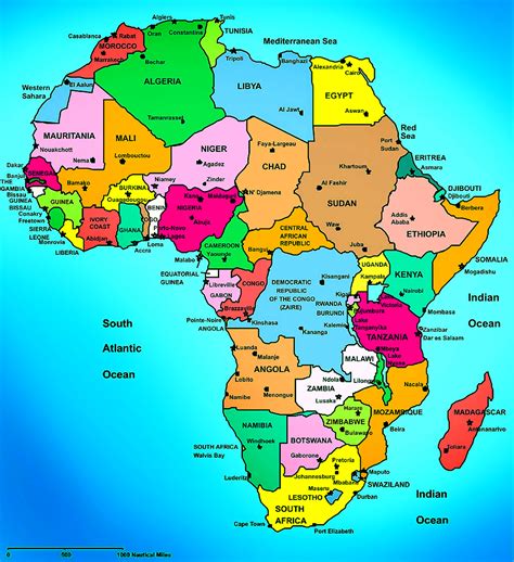 Maps Of African Continent Countries Capitals And Flags Travel