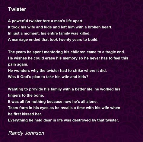 Twister Twister Poem By Randy Johnson