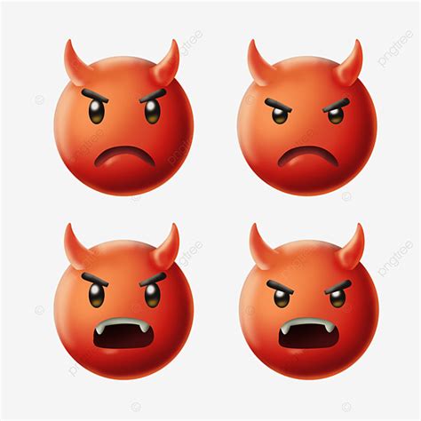 Angry Emoji 3d Transparent Png Angry Devil 3d Emoji Angry Devil Red