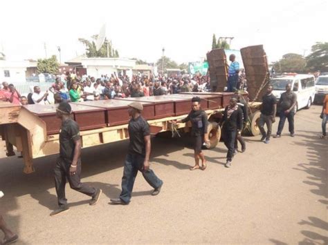 Photos Massive Crowd Gather To Bury Over 70 People Killed By Fulani