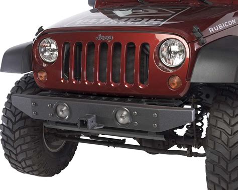 Olympic 4x4 Products Front Rock Bumper With Hitch For 07 16 Jeep