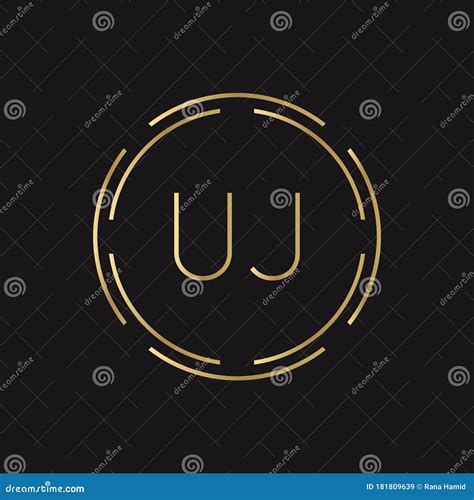 Initial Uj Logo Creative Typography Vector Template Digital Abstract