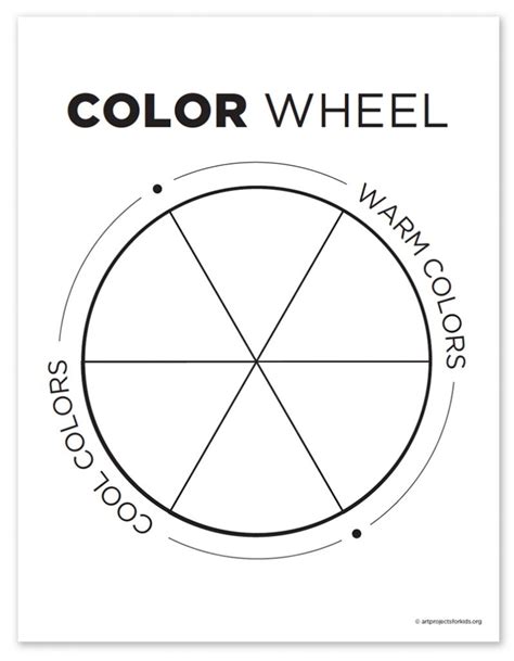 Blank Color Wheel Worksheet Sketch Coloring Page