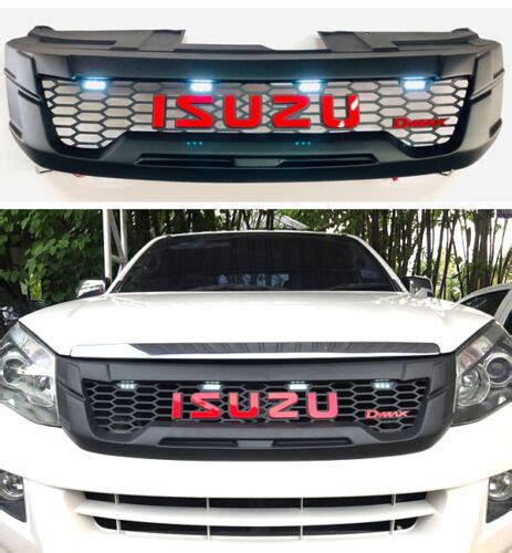 For Isuzu D Max Dmax 2012 2013 2014 2015 Red Matte Black Front Grille