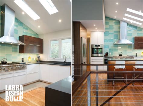 White mid century modern kitchen backsplash. mid century modern kitchen remodel labra design build ...