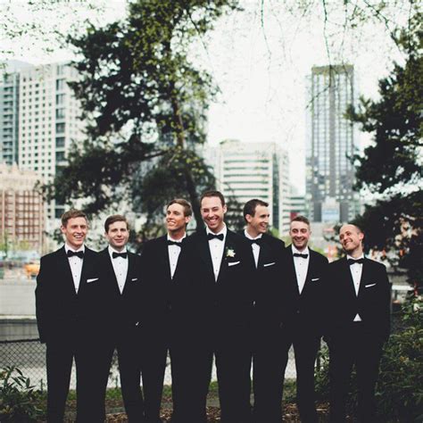 traditional black tuxedos wedding bridesmaids and groomsmen glam wedding