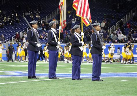 Mumford High School Army Jrotc Performs Color Guard For Detroit Public