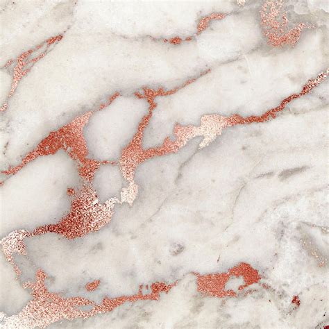 Marble Digital Art Rose Gold Marble 5 By Suzanne Carter Rose Gold