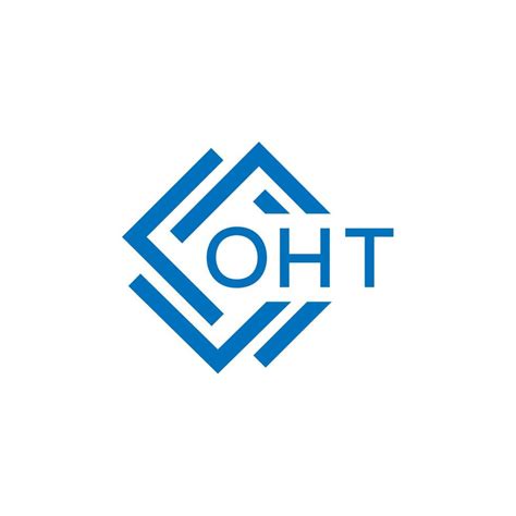 Oht Letter Logo Design On White Background Oht Creative Circle Letter