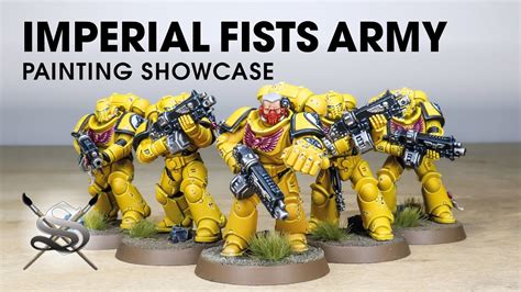 Huge 40k Army Imperial Fists Space Marines Painting Showcase Warhammer