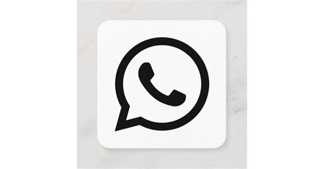 Whatsapp Logo Social Media Black And White Promo Calling Card