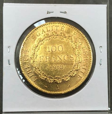 1913 A France Gold 100 Francs Lucky Angel Gold Coin 9335 Agw Ebay