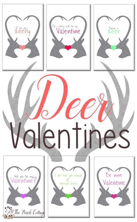 These Deer Valentines Are 4x6 And Easy To Print Download One Or All