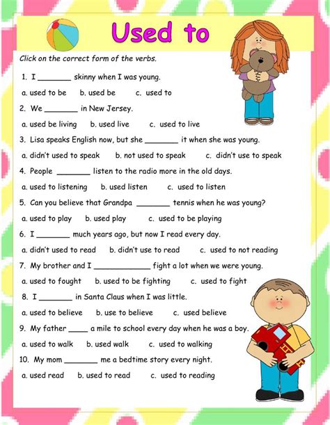 Used To Online Worksheet For Pre Intermediate You Can Do The Exercises