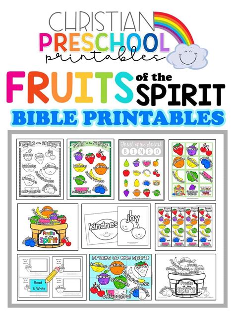 Fruit Of The Spirit Printables Christian Preschool Printables