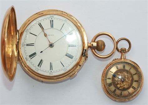 Lot 500 An 18ct Gold Hunter Cased Pocket Watch