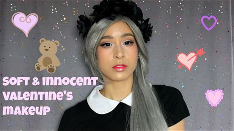valentine s series cute and innocent makeup tutorial youtube