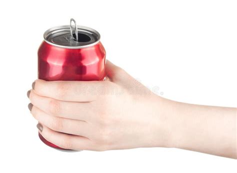 Hand Holding Closed Can Of Soda Stock Image Image Of Packaging Soda