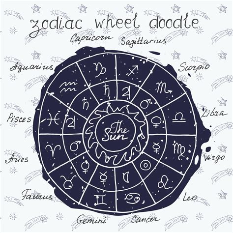 Zodiac Doodles Round 2298288 Vector Art At Vecteezy