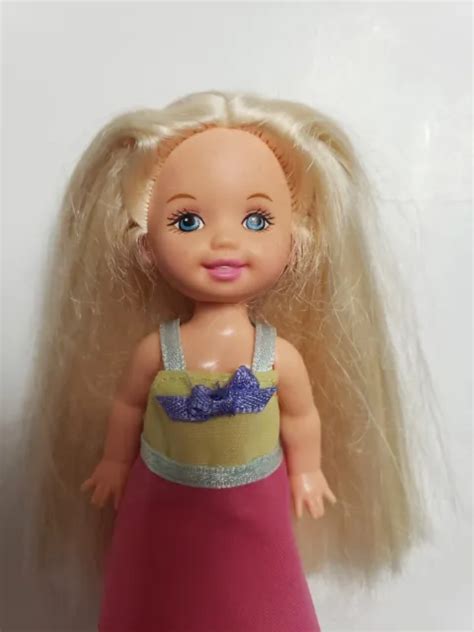BARBIE KELLY MATTEL Vintage Mini Doll Long Blond Hair Blue Eyes PicClick