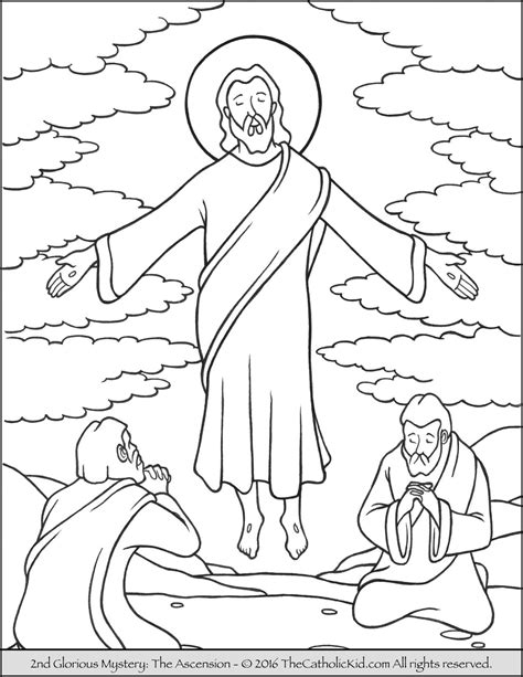 Glorious Mysteries Rosary Coloring Pages The Catholic Kid