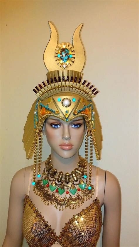 Cleopatra Headdress Egyptian Headdress Kentucky Derby Mardi Etsy Egyptian Costume Cleopatra