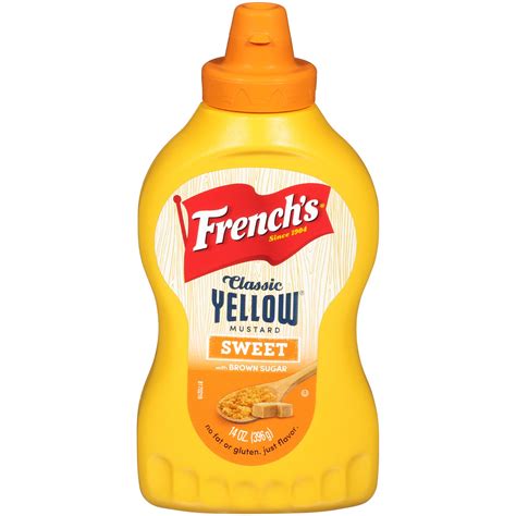 Frenchs Sweet Classic Yellow Mustard With Brown Sugar 14 Oz