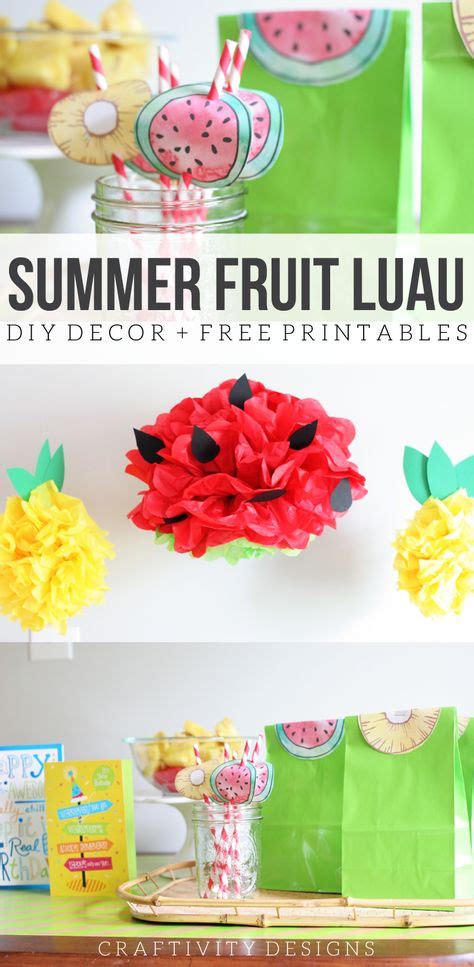 Summer Fruit Luau Watermelon Party Decorations Diy Crafts For Adults