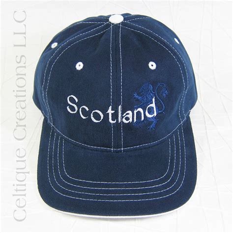 Scotland Navy Baseball Cap With Lion Rampant Celtique Creations