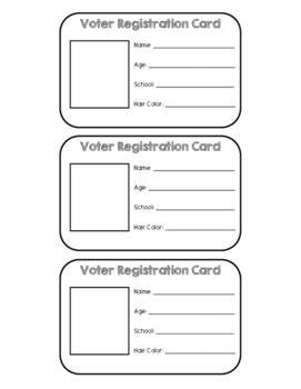 Make changes to your current registration record. Voter Registration Card by Jennifer Mogler | Teachers Pay ...
