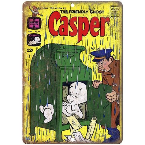 Casper The Friendly Ghost Harvey Comics 10 X 7 Reproduction Metal Sign J192 Casper The